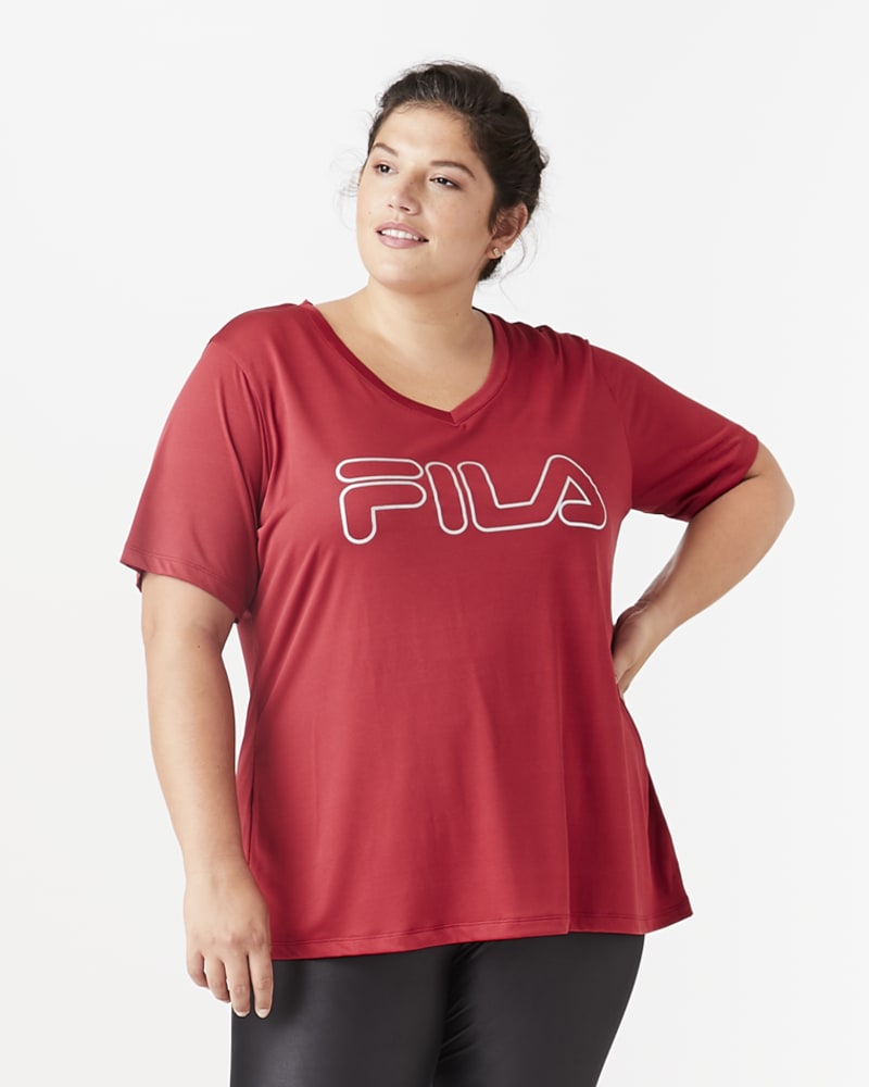 Front of plus size Carolyn Performance Tee by FILA | Dia&Co | dia_product_style_image_id:143273